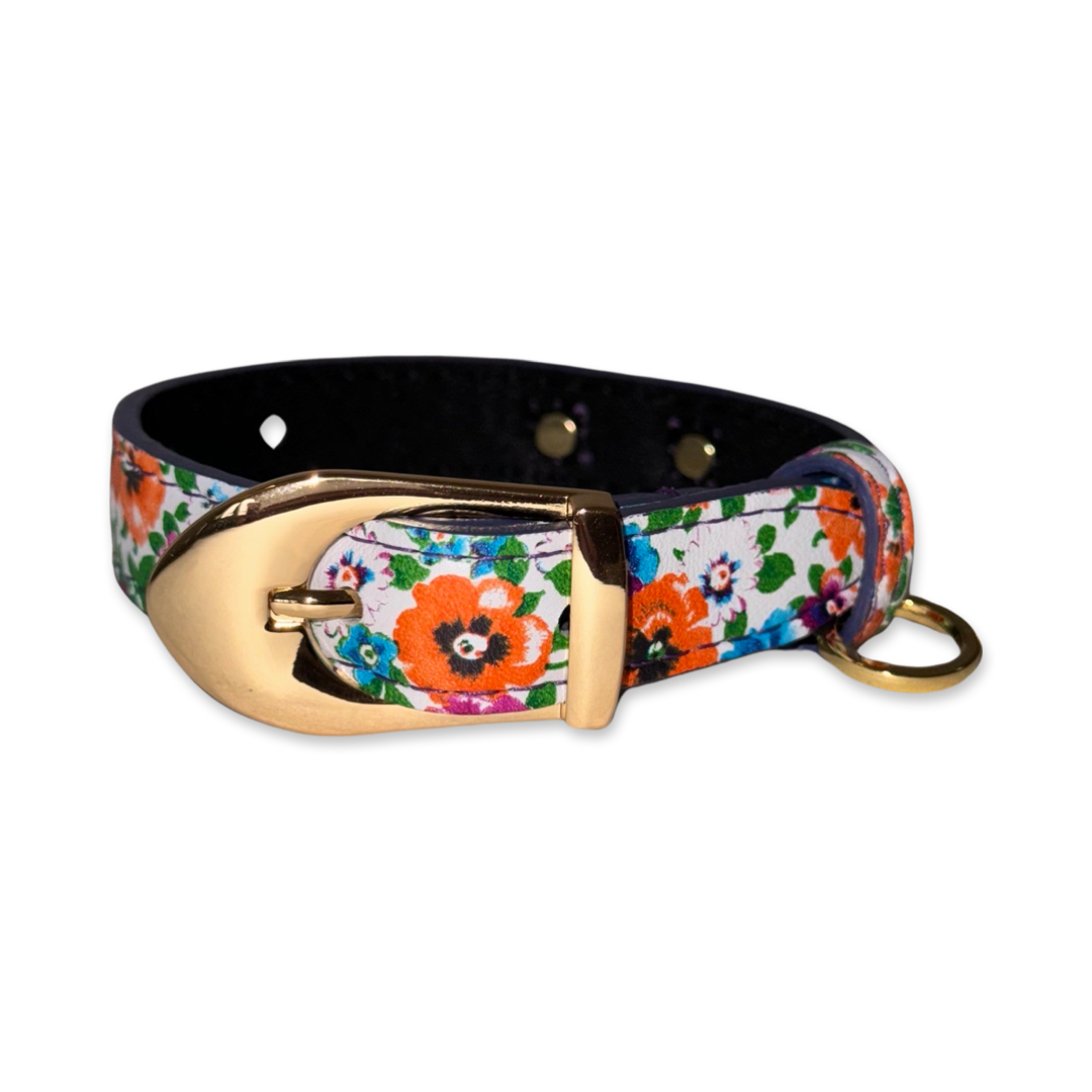 Poppy & Pansy Italian Leather XS Collar