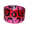 Fuchsia/Light Pink/Red & Black Custom Snake 4” Wide Style Collar
