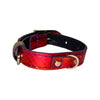 XS/S 7”-14”  Ruby Red/Purple Custom Snake Collar/Custom Gold Italian Hardware