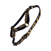 Black & Gold Zebra Print Italian Leather Harness