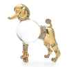 Gold Clear Body Poodle Crystal Brooch