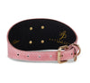 Soft Pink Snake 3” Wide Style Collar With Custom Swarovski Rivet