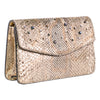 Silver and Gold Python Clutch With Swarovski Crystals