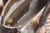 Iridescent Python Bag with Snake Head Accessory