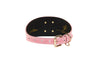 Soft Pink Snake 3” Wide Style Collar With Custom Large Gold Rivet