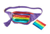 Pride Collection Rainbow Snake/Purple Italian Leather Belt Bag & Matching Rainbow Snake Card Wallet