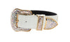 Matte White Snake Collar With Gold Swarovski Crystal Hardware Collar