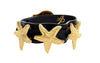 Black Italian Leather Starfish Collar