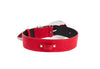 Red Distressed Italian Leather With Silver Ornate Swarovski Hardware