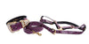 Purple & Black Viper Snake Swarovski Collar, Leash, Harness Set