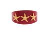 Red Vegan Leather 3” Wide Starfish Collar