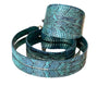 Luxury pet Fashion Turquoise Blue Multi-Tone Snakeskin Wide Collar & Leash Set