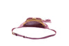 Pearl Purple Italian Leather/Purple Tilapia Fanny Pack With Custom Large Gold Rivet