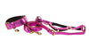 Pink Foil Italian Leather Reversible Heart Locket/Classic Collar, Leash, Harness Set
