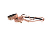 Copper Embossed Croc Italian Leather With Classic Collar, Leash & Harness