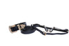 Navy Blue Snake Swarovski Crystal Hardware Collar, Leash, & Harness Set