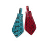 Turquoise & Black Viper Snake and Red & Black Tie, Backed With Italian Leather & Swarovski Crystal Closure Set Of 2