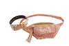 Embossed Snake Italian Leather Belt Bag With Matching Swarovski Crystal Collar