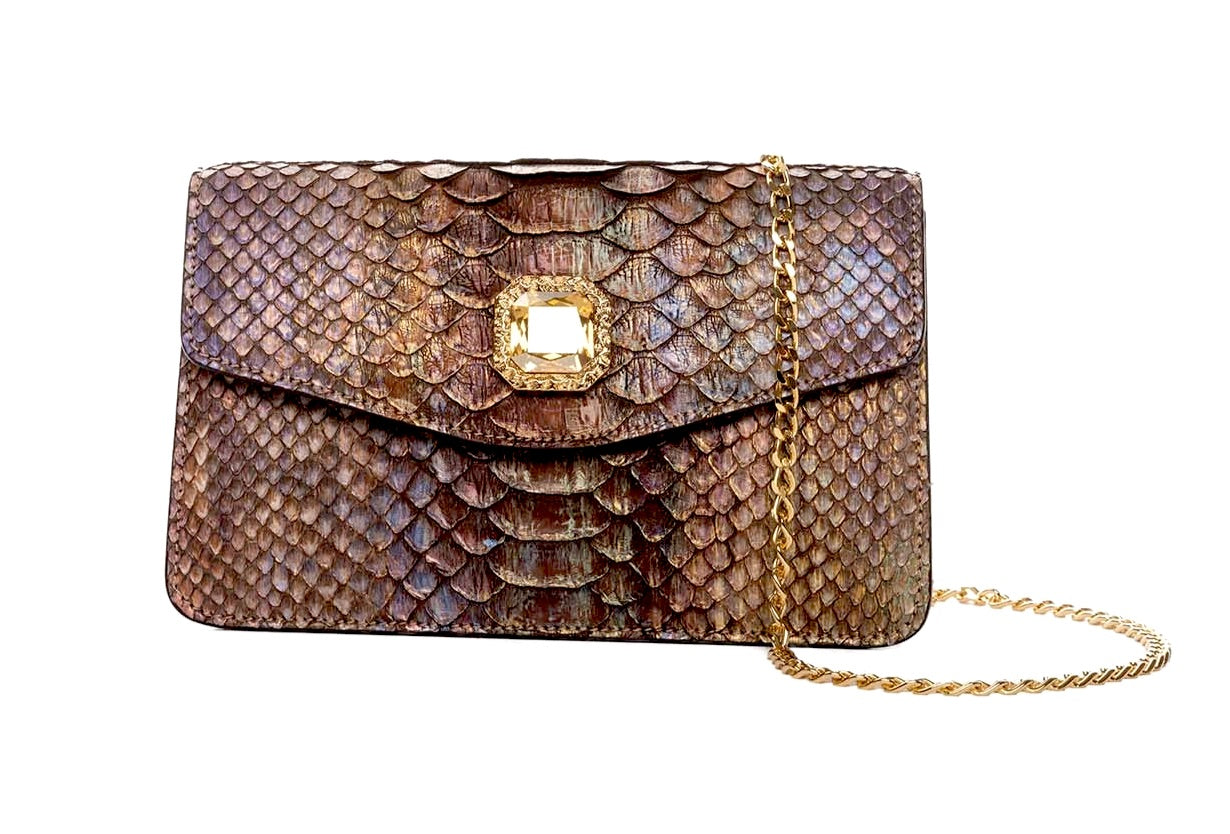 Iridescent Python Clutch