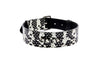 Black & White Snake/Classic Collar With Silver Hardware