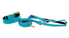 Aqua Blue Italian Leather/Swarovski Crystal Collar, Leash, Harness Set