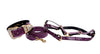 Luxury Pet Fashion Purple & Black Viper Snake Collar With Swarovski Crystal Hardware
