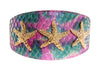 Mermaid Collection. Stunning Custom Colored Tilapia Wide Style Collar With Gold Custom Starfish