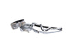 Silver Studded Italian Leather Swarovski Crystal Collar, Leash, Harness Set
