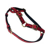 Red & Black Leopard Print Italian Leather Harness