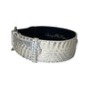 Stunning Silver Snake Classic Collar With Silver Classic Hardware