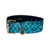 Turquoise & Black Classic Snake Collar With Gold Hardware