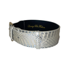 Stunning Silver Snake Classic Collar With Gold Classic Hardware