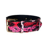 Fuchsia/Light Pink/Red & Black Snake Classic Collar