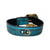 Turquoise & Black Swarovski Crystal Hardware Snake Collar