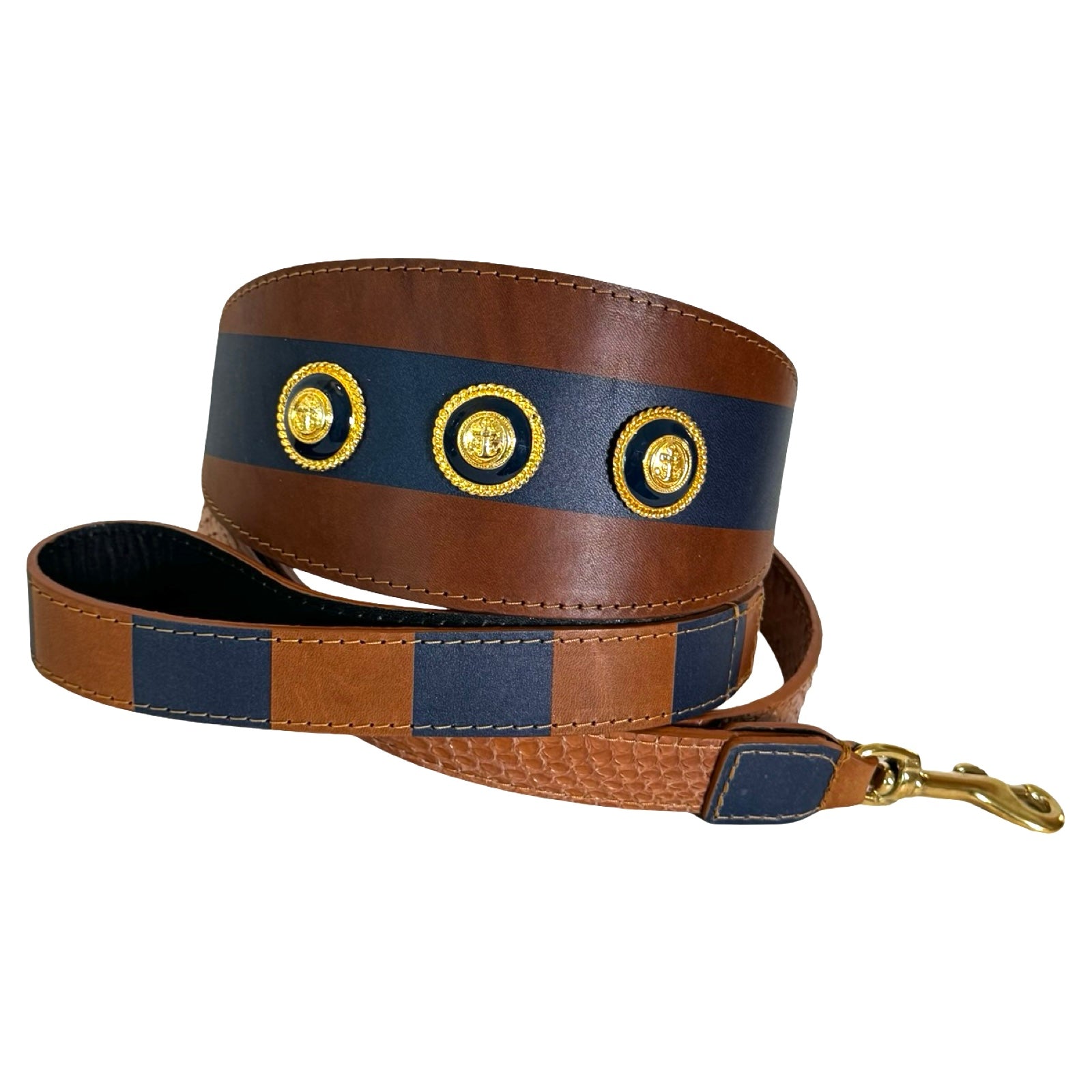 Riviera Anchor Edition Wide Collar And Leash Set