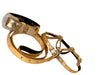 Glam Gold Embossed Studded Italian Leather Collar, Leash & Harness Set With Our Custom Swarovski Crystal Buckle