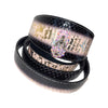 Swarovski Crystal Heart Locket Love Collar! Soft Pink/Gold/Silver Black Custom Snake 3” Wide Style Collar/Leash Set