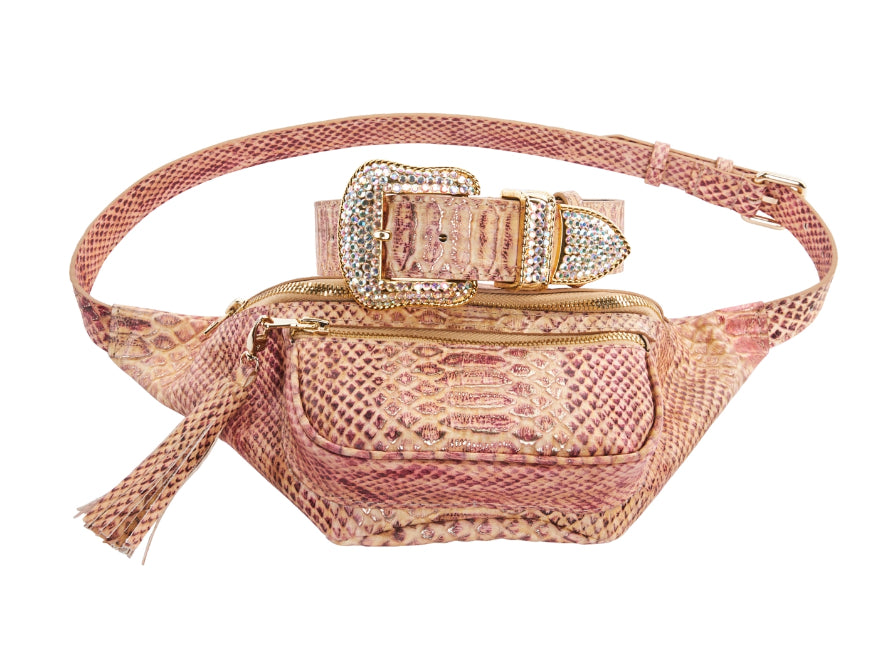 Iridescent Art Deco Pink/Gold/Silver 3” Wide Style Collar - Allysa Payne  Beverly Hills