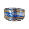 Stunning Multi-Color Blue/Silver/Gold Snake 3” Wide Style Collar