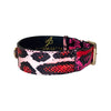 Fuchsia/Light Pink/Red & Black Snake Classic Collar