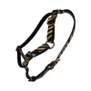 Black & Gold Zebra Print Italian Leather Harness