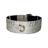Stunning Silver Snake Classic Collar With Gold Classic Hardware