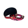Fuchsia/Light Pink/Red & Black Custom Snake 4” Wide Style Collar & Leash Set