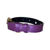 XS/S 7”-14” Iridescent Purple Custom Snake Collar/Custom Gold Italian Hardware
