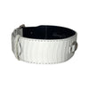 Matte White Snake Classic Collar With Silver Classic Hardware