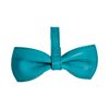 The Tiffany Collection. Gorgeous Turquoise Blue Embossed Croc Italian Leather Bow Tie