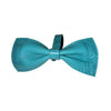 The Tiffany Collection. Gorgeous Turquoise Blue Embossed Croc Italian Leather Bow Tie