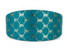 Teal & Gold Monogram Snake 3” Wide Style Collar