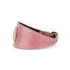 Soft Pink Snake 3” Wide Style Collar With Custom Swarovski Rivet