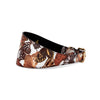 Butterfly Print Italian Leather 3” Wide Style Collar